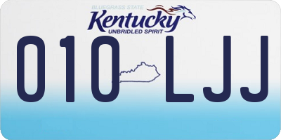 KY license plate 010LJJ