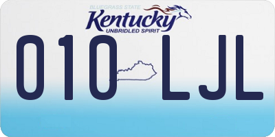 KY license plate 010LJL