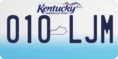 KY license plate 010LJM