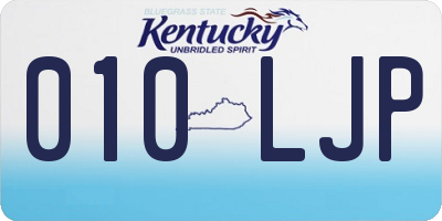 KY license plate 010LJP