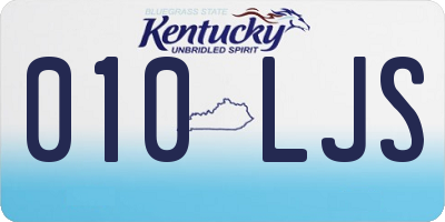 KY license plate 010LJS