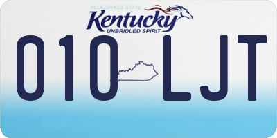 KY license plate 010LJT