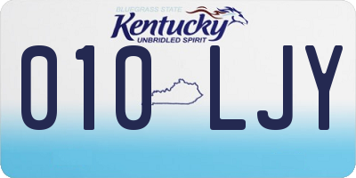 KY license plate 010LJY