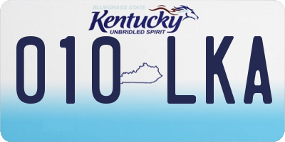 KY license plate 010LKA