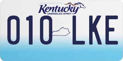KY license plate 010LKE
