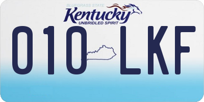 KY license plate 010LKF