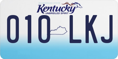 KY license plate 010LKJ