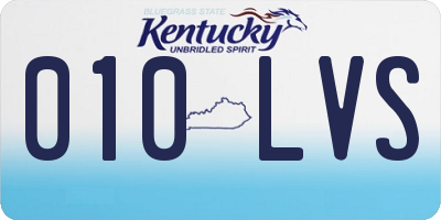 KY license plate 010LVS