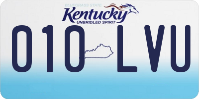 KY license plate 010LVU