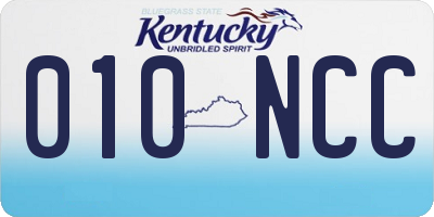 KY license plate 010NCC