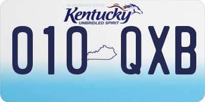 KY license plate 010QXB