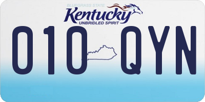 KY license plate 010QYN