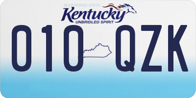 KY license plate 010QZK
