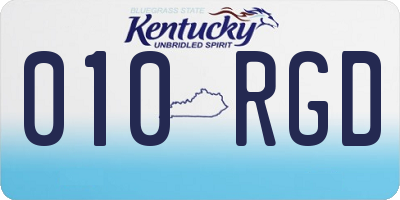 KY license plate 010RGD