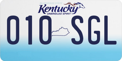 KY license plate 010SGL
