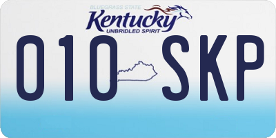 KY license plate 010SKP