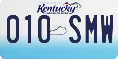 KY license plate 010SMW