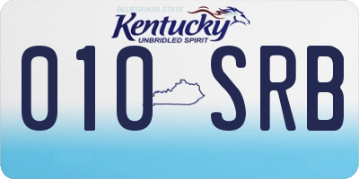 KY license plate 010SRB