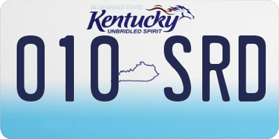 KY license plate 010SRD