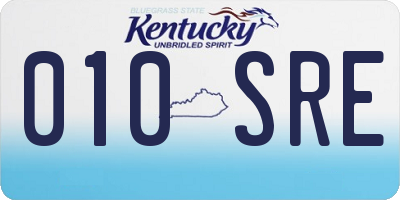 KY license plate 010SRE