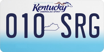 KY license plate 010SRG