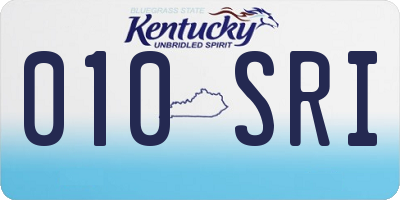 KY license plate 010SRI