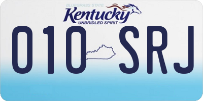 KY license plate 010SRJ