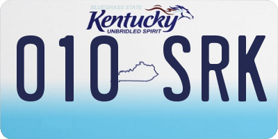 KY license plate 010SRK