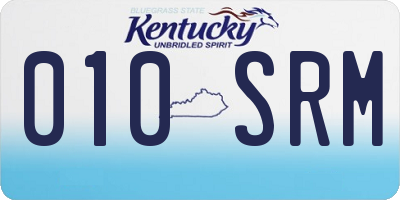 KY license plate 010SRM
