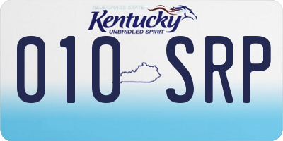 KY license plate 010SRP