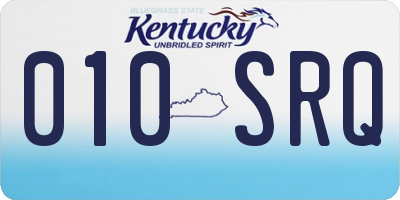 KY license plate 010SRQ