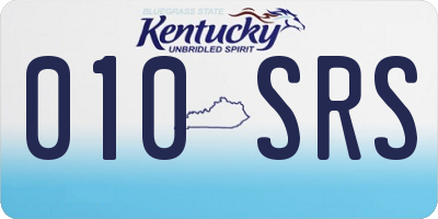 KY license plate 010SRS