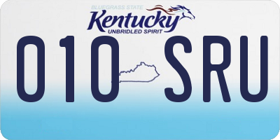 KY license plate 010SRU
