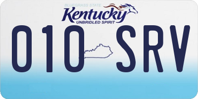 KY license plate 010SRV