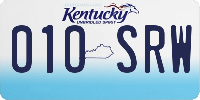 KY license plate 010SRW