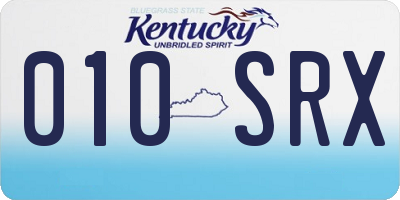 KY license plate 010SRX