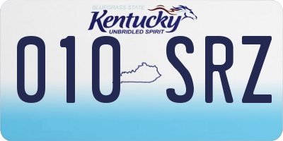 KY license plate 010SRZ
