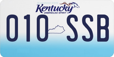 KY license plate 010SSB