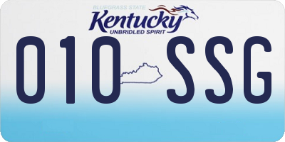 KY license plate 010SSG