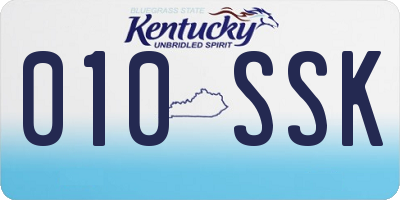 KY license plate 010SSK