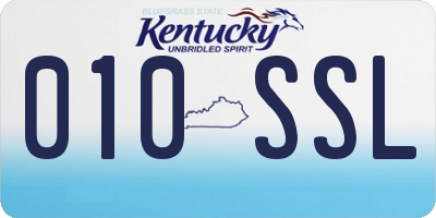 KY license plate 010SSL