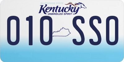 KY license plate 010SSO
