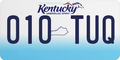 KY license plate 010TUQ