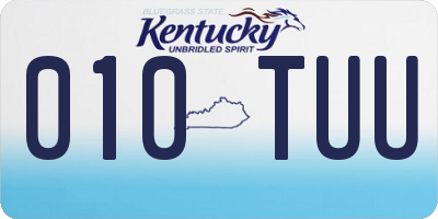 KY license plate 010TUU