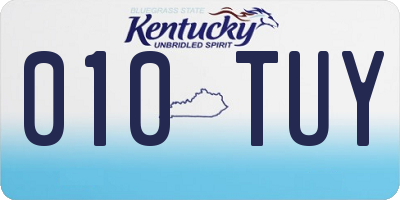 KY license plate 010TUY