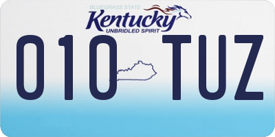 KY license plate 010TUZ