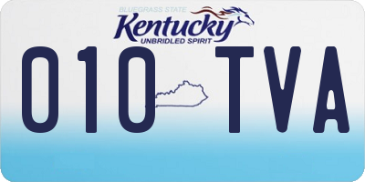 KY license plate 010TVA