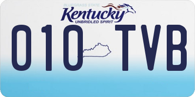 KY license plate 010TVB