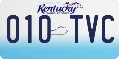 KY license plate 010TVC