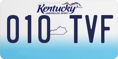KY license plate 010TVF